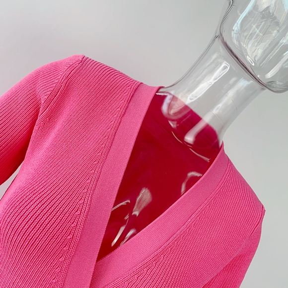 Black Pink NWT UNBRANDED Bodycon Mini Dress - Picture 4 of 14